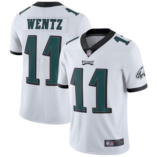Men Philadelphia Eagles #11 Carson Wentz White Vapor Untouchable NFL Jersey Limited Player Football